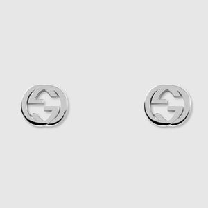 GUCCI Silver Interlocking G Earrings